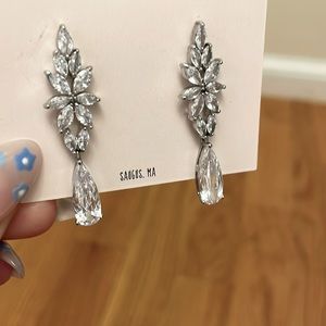 Bridal cubic zirconia earrings